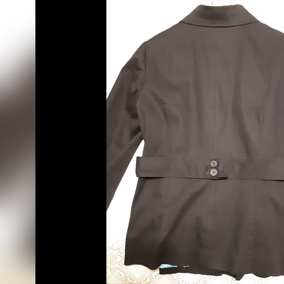 Black Blazer / Jacket with Blue Lining Size 10 - Picture 3 of 12